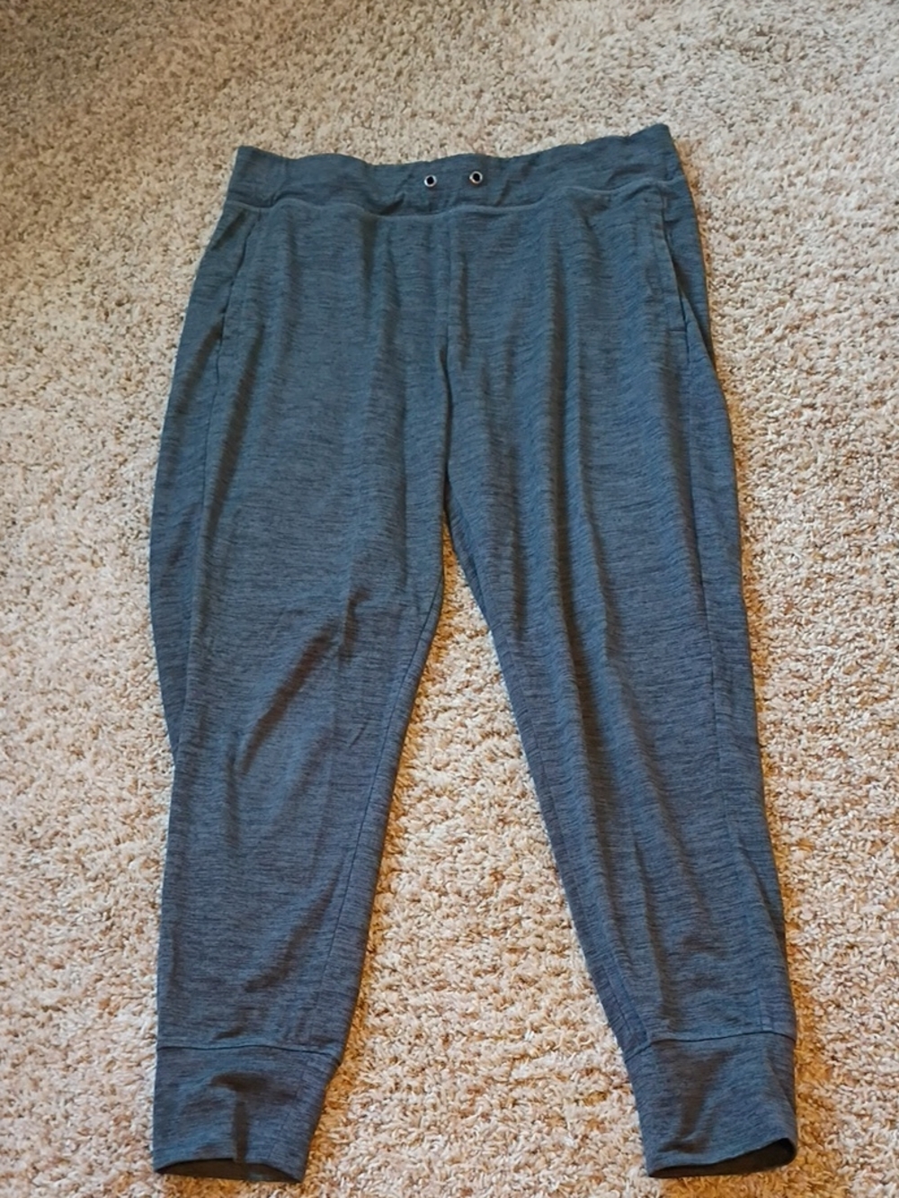GAIAM Women's Heather Slate Gray Jogger Sweatpants